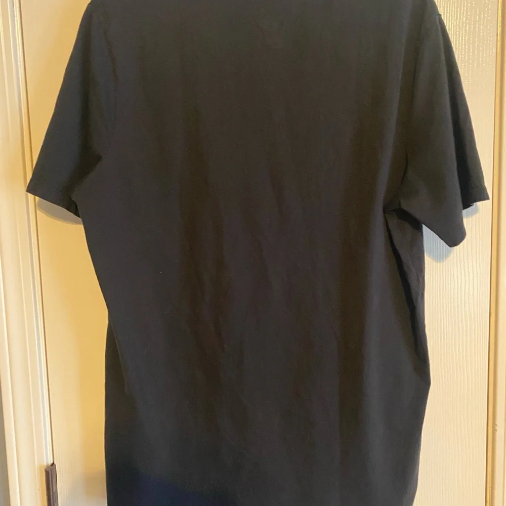 2 Men’s Black Tee with White Logo Short Sleeve Shirt